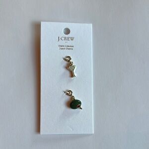 J. Crew Gold and Green Charm Jewelry Set